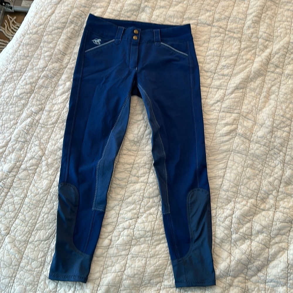 Piper by SmartPak breeches for dressage sort of a cobalt blue. Used.